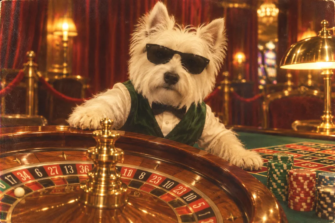 CASINU inspecting the roulette table